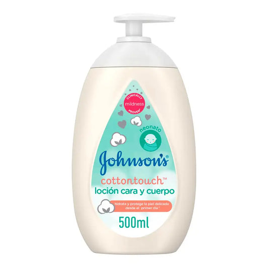 Johnson'S Baby Cottontouch Loción Cara y Cuerpo, 24 Horas de Hidratación, 500 ml