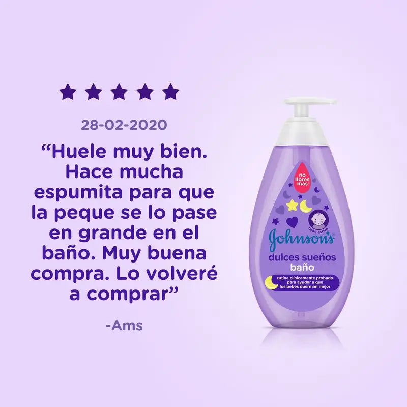 Johnson's Baby Gel de Baño Dulces Sueños Delicado Para la Piel, de Uso Diario, 750 ml