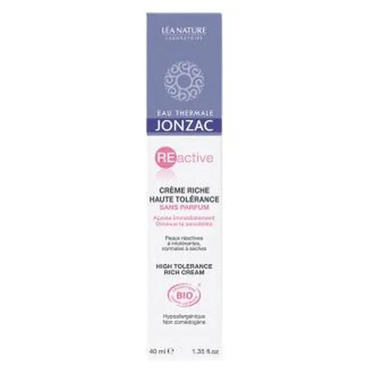 Jonzac Eco-Bio Reactive Crema Rica Alta Tolerancia 40Ml. Bio 