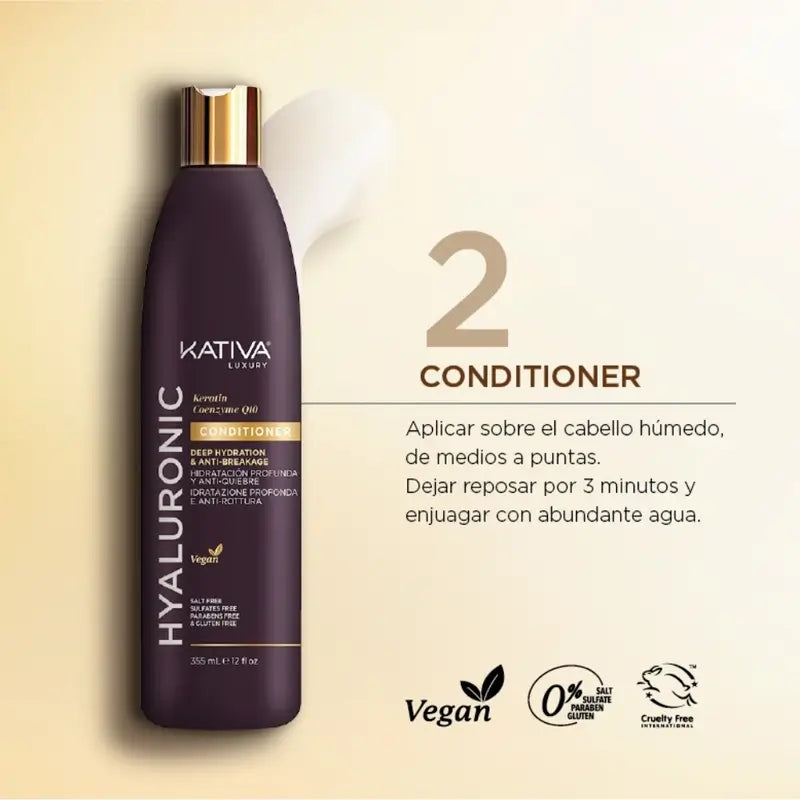 Kativa Hyaluronic Keratina Q10 Conditioner, 500 ml