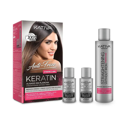 Kativa Keratin Antifrizz Xtreme Care-Alisado Sin Plancha, 1 unidad