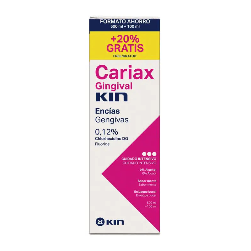 KIN Cariax Gingival Enjuague Bucal 500 ml + 100 ml