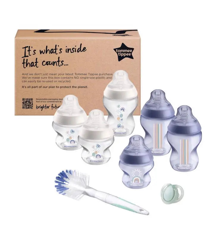 Tomme Tippee KIT Biberones Recién nacido CTN Blanco Azul