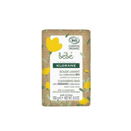 Klorane Limpiador Sólido Certificado Bio A La Caléndula - Cuerpo  Y Cabello - Bebé , 100 gr