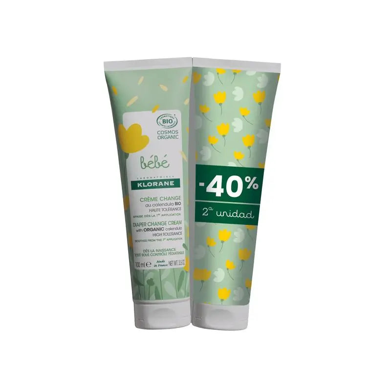 Klorane Pack Duo Crema Cambio Pañal 2 X 100 Ml