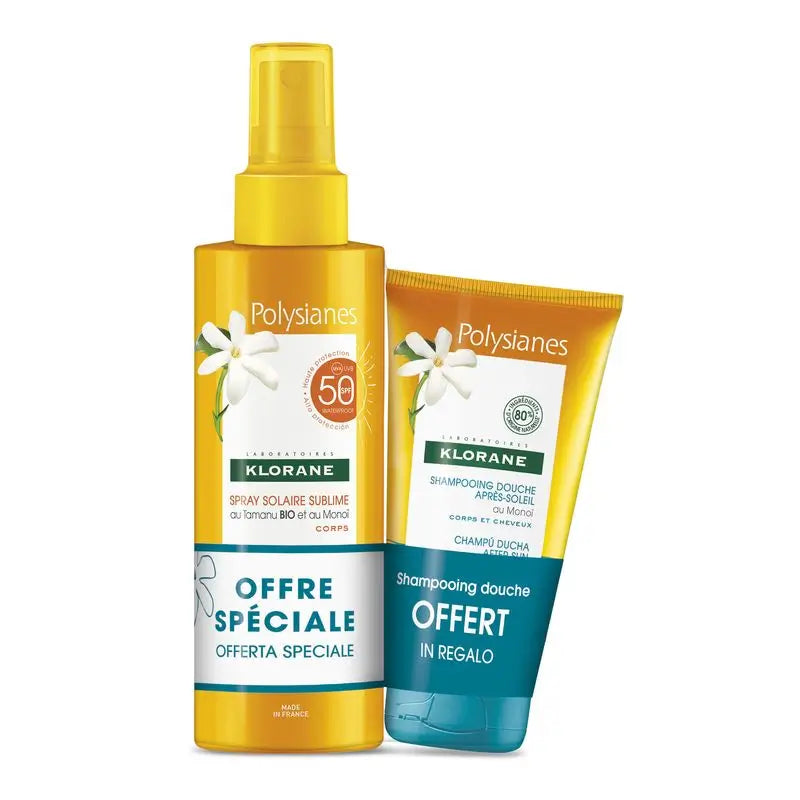 Klorane Pack Spray Solar Spf50 200Ml + Regalo Champú Ducha 75 Ml