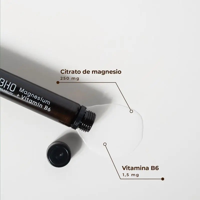 Kobho Labs Suplemento Magnesio + Vitamina B6, 20 viales