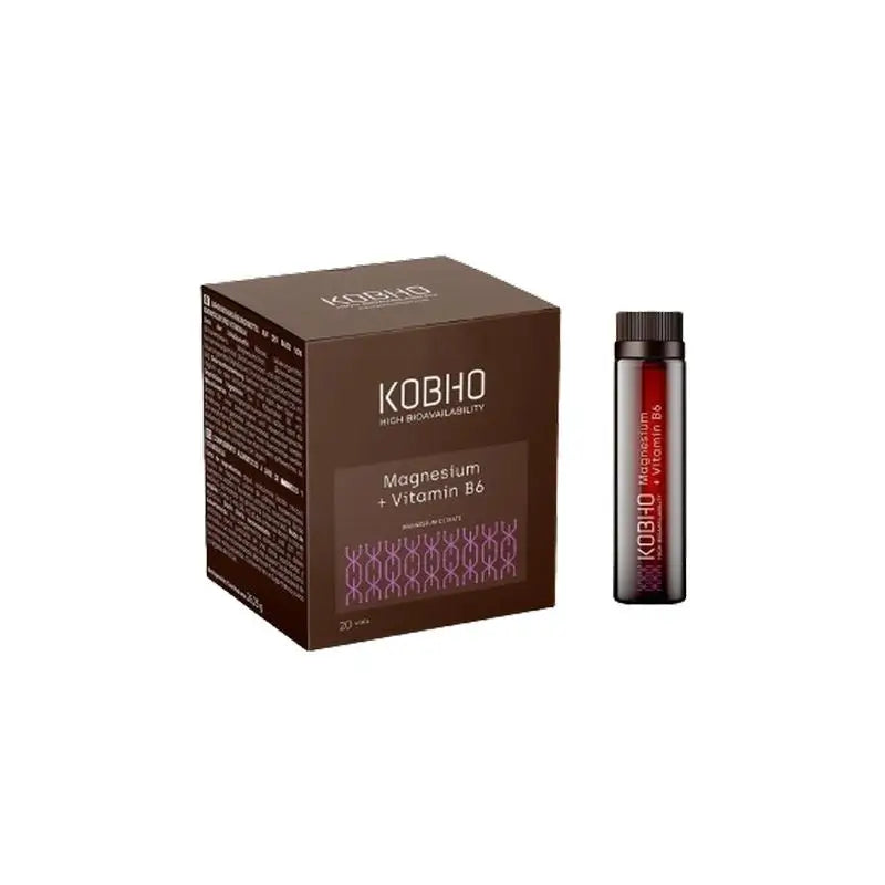 Kobho Labs Suplemento Magnesio + Vitamina B6, 20 viales