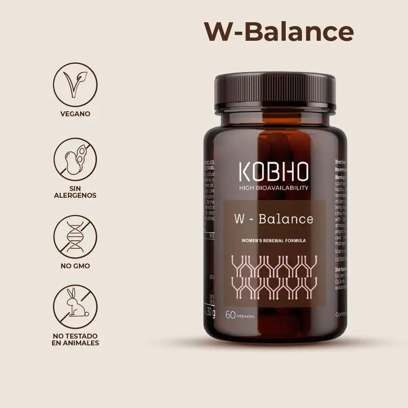 Kobho Labs Suplemento W- Balance, 60 cápsulas