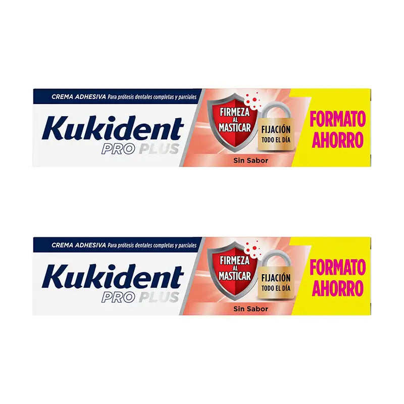 Kukident Duplo Pro Plus Firmeza Al Masticar,  2 X 60 Gr