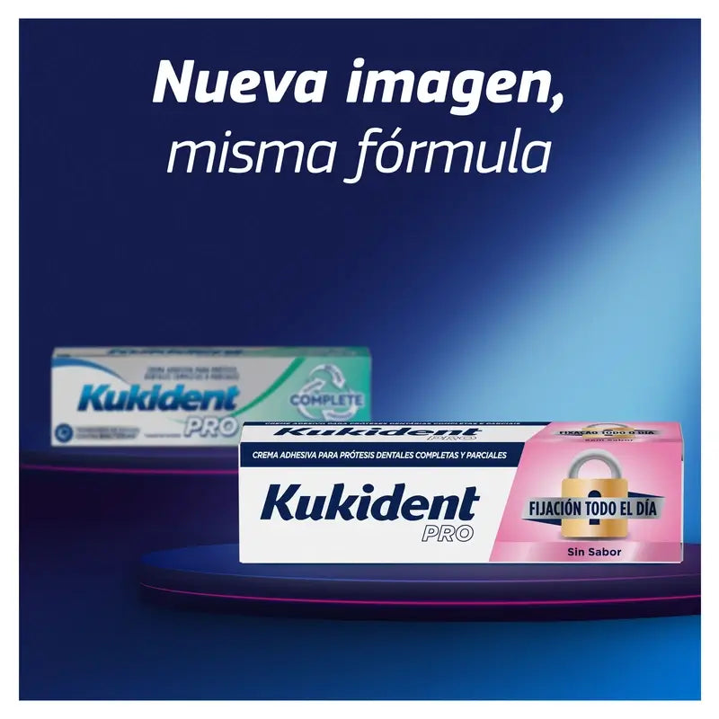 Kukident Cuadruplo Pro Complete Crema Adhesiva Para Prótesis Dentales, Neutro 4 x 70 Gr