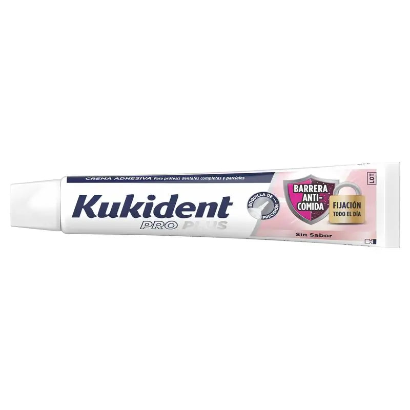 Kukident Pro Plus Barrera Anticomida Sin Sabor, 40 Gr