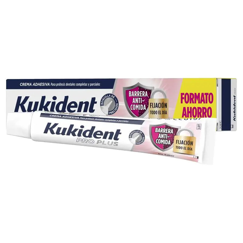 Kukident Pro Plus Barrera Anticomida Sin Sabor, 57 Gr