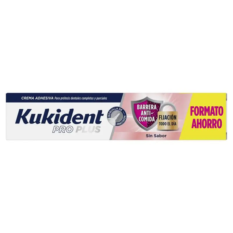 Kukident Pro Plus Barrera Anticomida Sin Sabor, 57 Gr