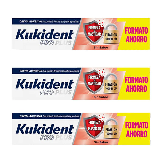 Kukident Triplo Pro Plus Firmeza Al Masticar,  3 X 60 Gr