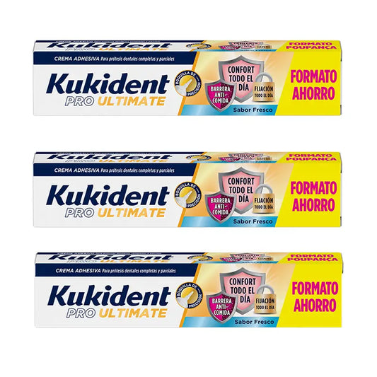 Kukident Triplo Pro Ultimate Sabor Fresco,  3 X 57 Gr