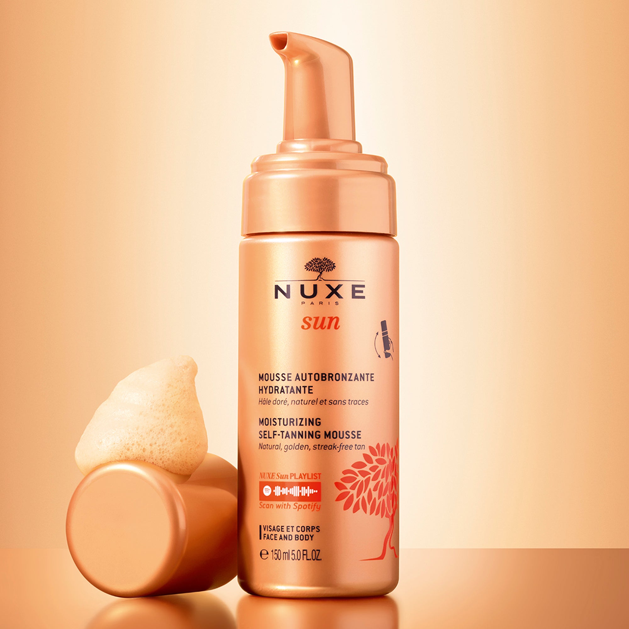 Nuxe Espuma Autobronceadora Natural Tono Dorado Y Luminoso, 150 ml