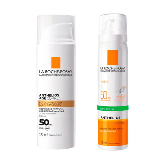 La Roche Posay Pack Anthelios Bruma Facial Spf50 75Ml + Age Correct Gel-Crema Spf50 50Ml