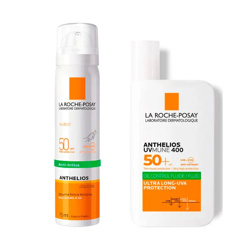 La Roche Posay Pack Anthelios Bruma Facial Spf50 75Ml + Uvmune 400 Oil Control Spf50+ 50Ml