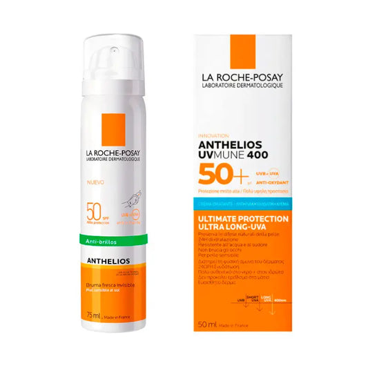 La Roche Posay Pack Anthelios Bruma Facial Spf50 75Ml + Uvmune 400 Spf50+ 50Ml