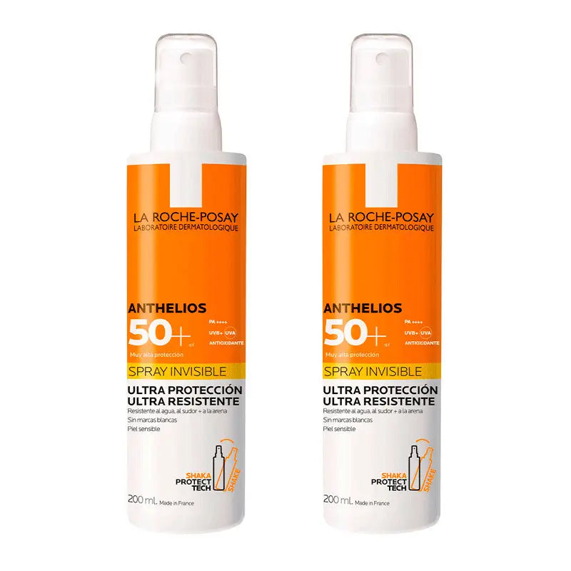 La Roche Posay Anthelios Pack Spray Invisible SPF 50+ Protector Solar Cuerpo, 2X200 ml