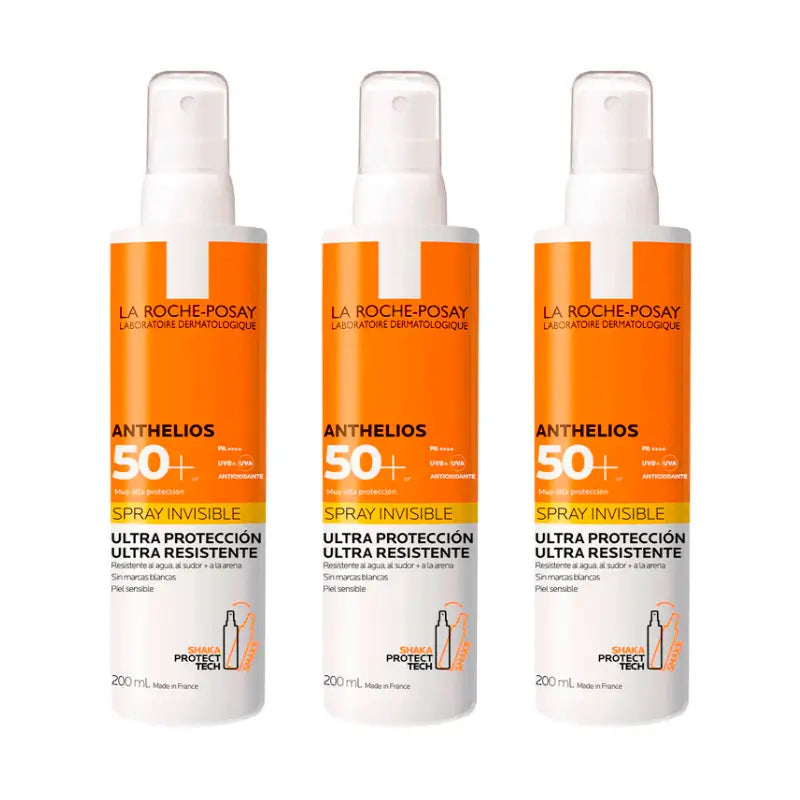 La Roche Posay Triplo  Anthelios Spray Invisible Spf 50+, 3 X 200 Ml