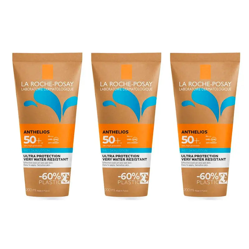 La Roche Posay Triplo  Anthelios Wet Skin Carton Tube Spf50+, 3 X 200 Ml