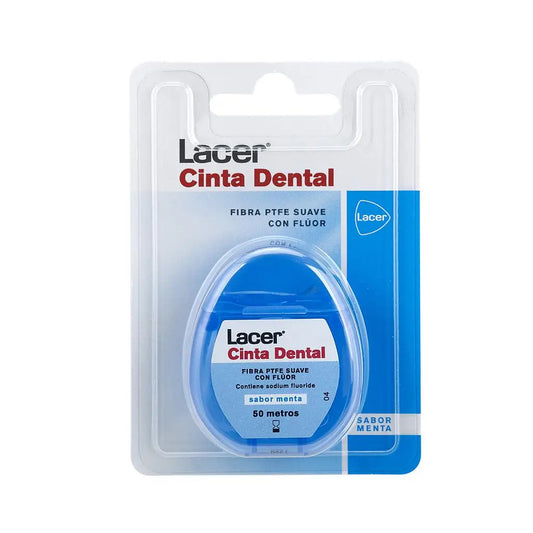 Lacer Cinta Dental con Fluor, Sabor Menta 50 M