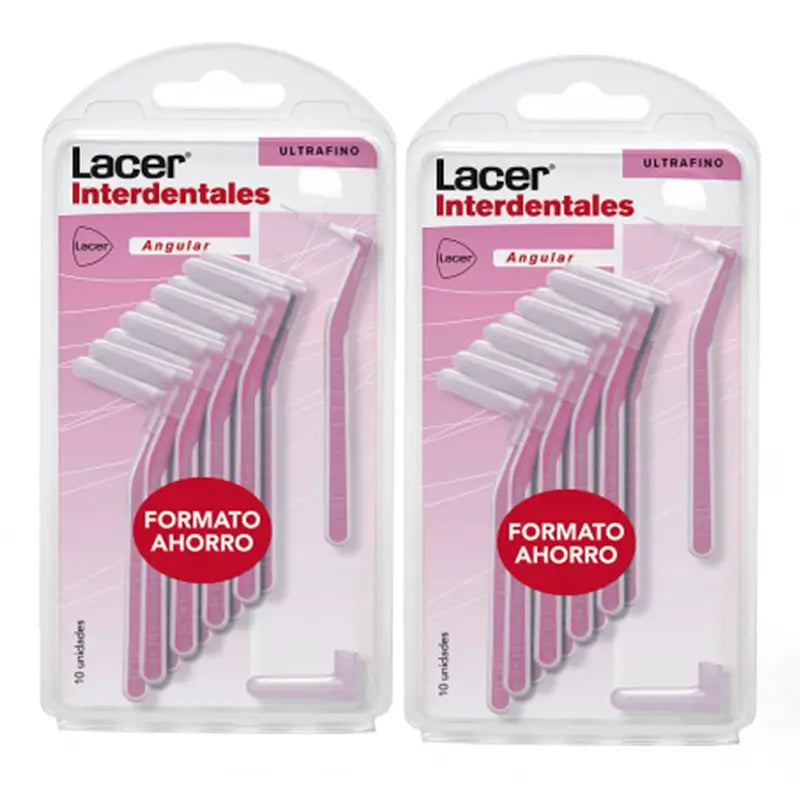 Lacer  Duplo Cepillo Interdental Angular Ultrafino 2x10 unidades