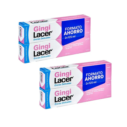 Lacer Pack Pasta Dentifrica Gingilacer, 4 x 125 Ml