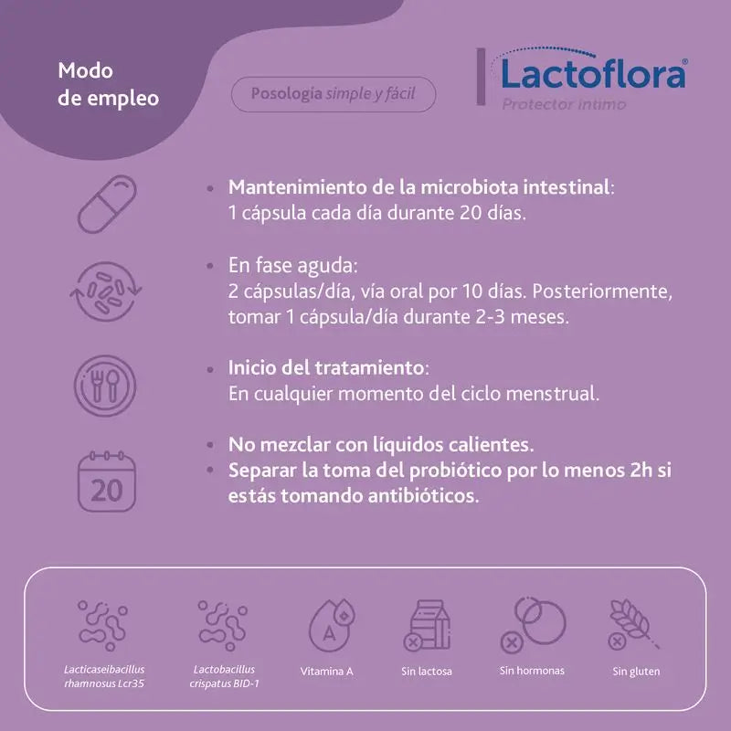 Lactoflora Protector Intimo 20 Cápsulas