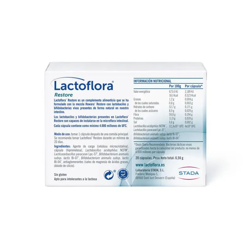 Lactoflora Restore 20 cápsulas