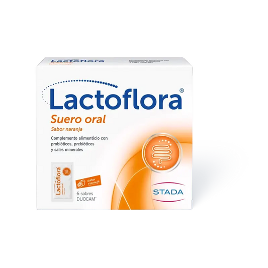 Lactoflora Suero Oral Naranja , 6 sobres