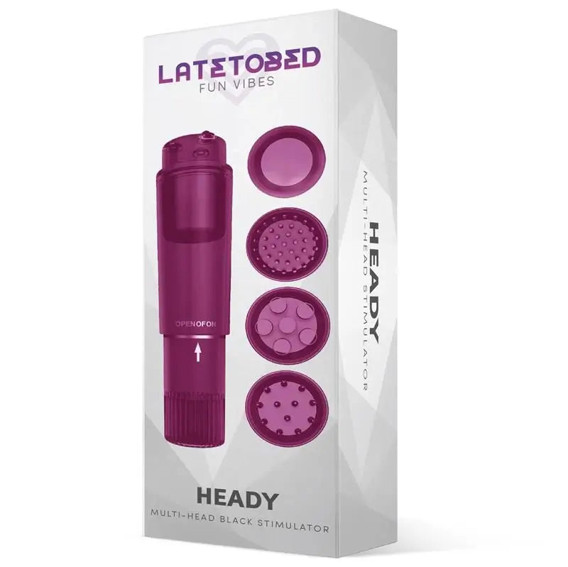 Latetobed Heady Estimulador Con 4 Cabezales Púrpura