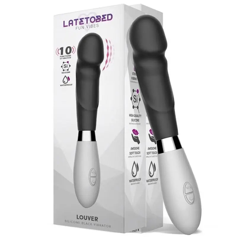 Latetobed  Vibrador Silicona Negro