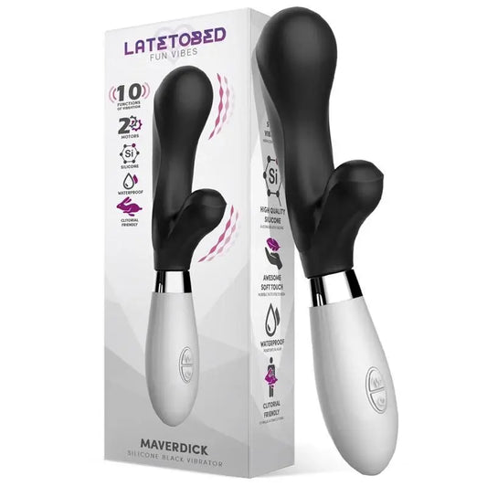 Latetobed  Vibrador Silicona Negro