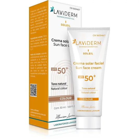 Lavigor Laviderm Crema Solar Facial Spf 50+ Color (Soleil) , 50 ml