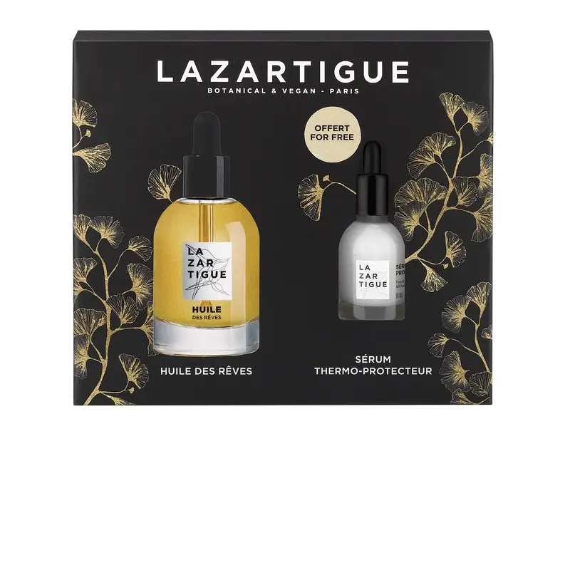 Lazartigue Set Navidad Aceite Seco Nutritivo + Serum Termoprotector , 2 unidades