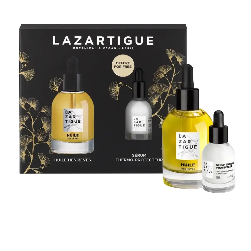 Lazartigue Set Navidad Aceite Seco Nutritivo + Serum Termoprotector , 2 unidades