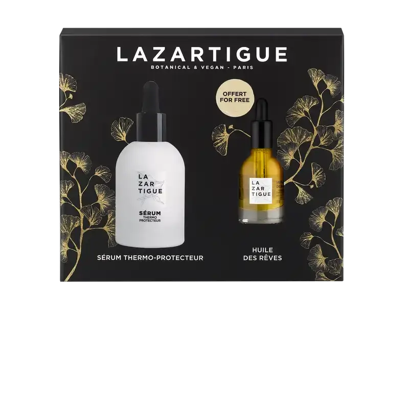 Lazartigue Set Navidad Serum Termoprotector + Aceite Seco Nutritivo , 2 unidades