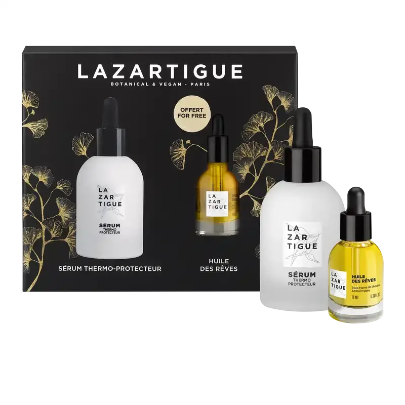 Lazartigue Set Navidad Serum Termoprotector + Aceite Seco Nutritivo , 2 unidades