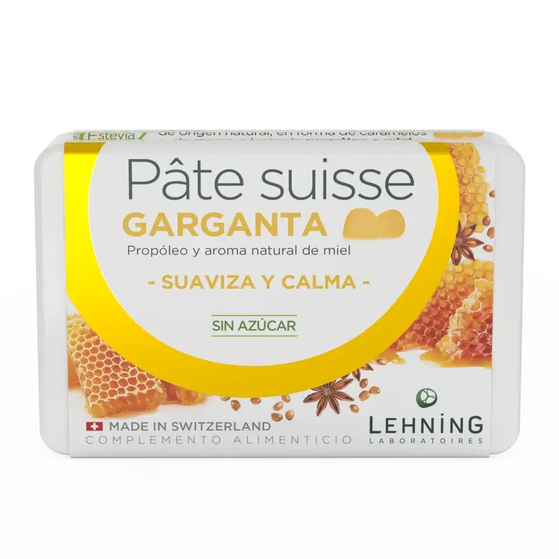 Lehning Pâte Suisse Garganta, 40 caramelos