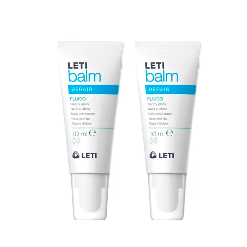 Letibalm Pack Fluido Reparador Nariz y Labios, 2 x 10ml