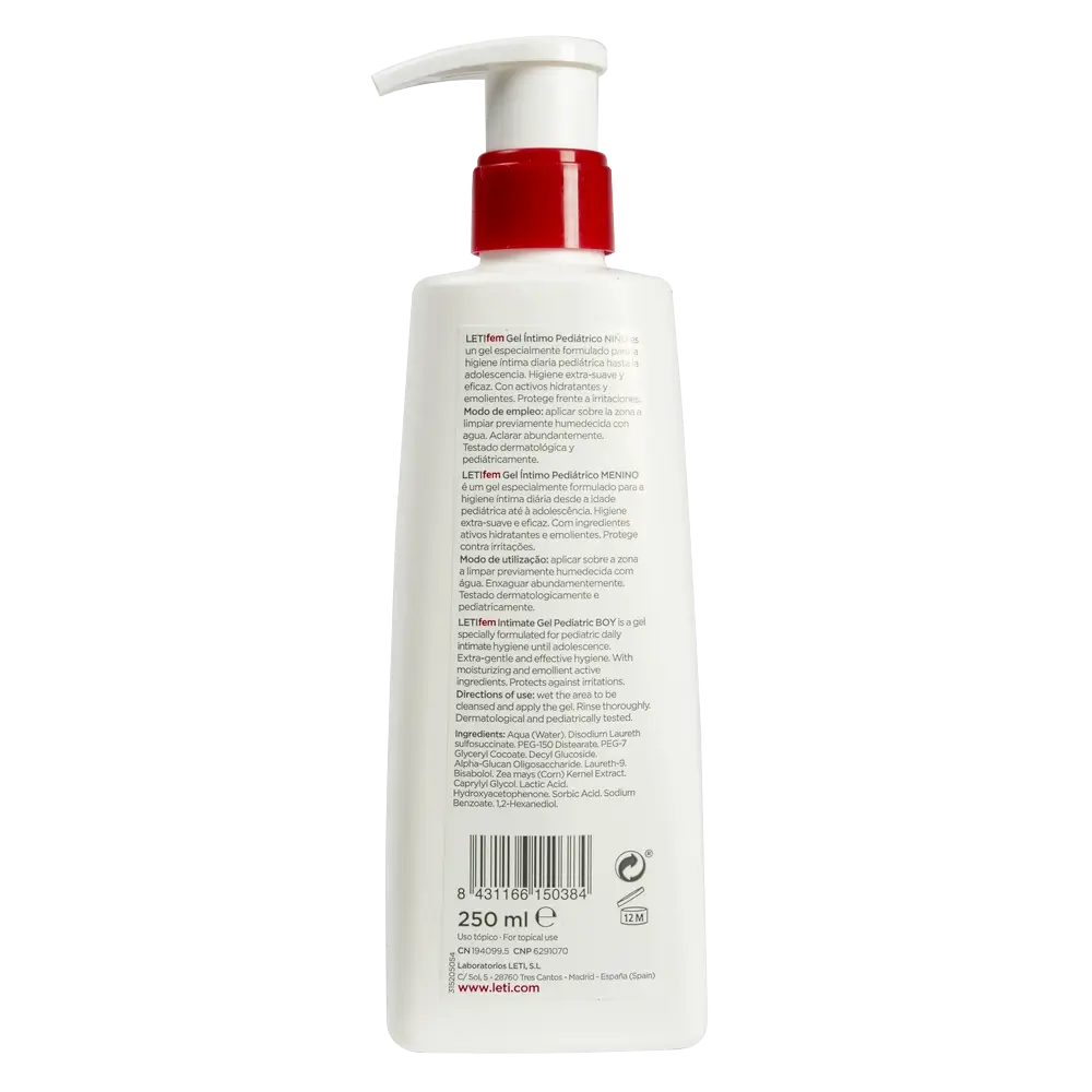 Letifem Gel Íntimo Pediátrico Niño 250 ml