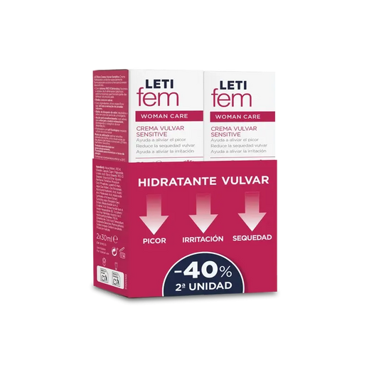 Letifem Sensitive Ltf Es Duplo Crema Sensitive 40% 2ª Unidad