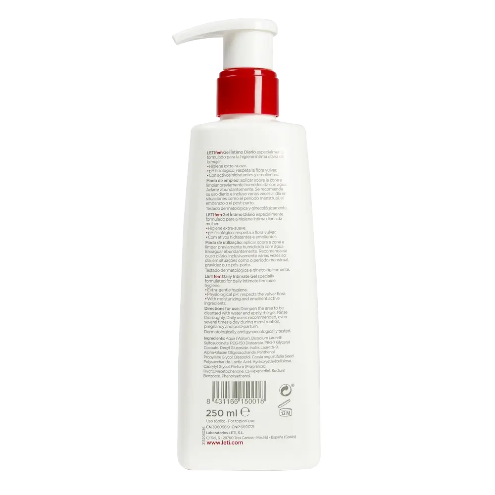 Letifem Woman Gel Íntimo, 250 ml