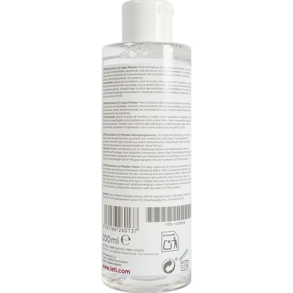 Letisr Probioclean Agua Micelar, 200 ml