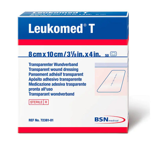 Leukoplast Leukomed T, 8 cm x 10 cm , 5 unidades