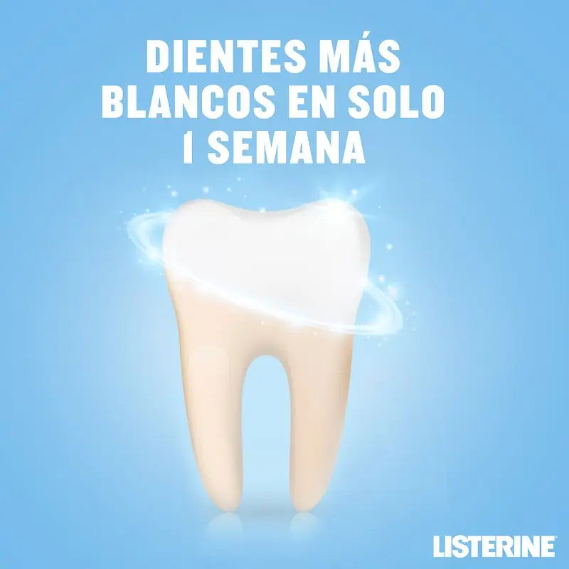 Listerine Enjuague Bucal, Advanced White Con Blanqueador, Sabor Suave Menta, Sin Alcohol Pack De 2 X 1000Ml