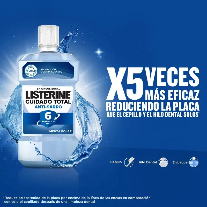 Listerine - Enjuague Bucal Antisarro Avanzado, 500 ml